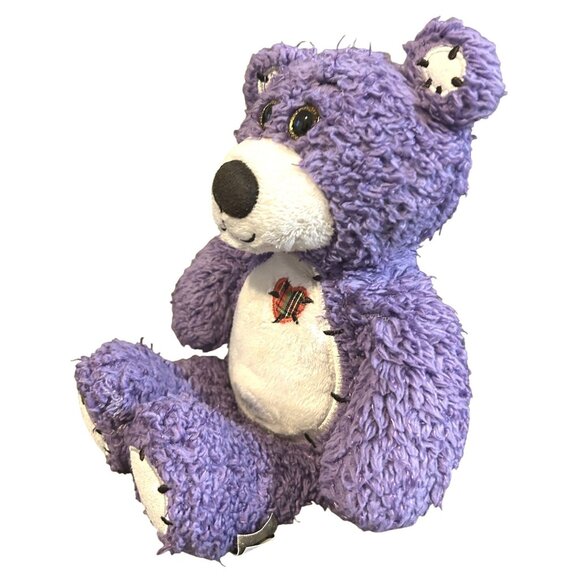 Set Of 2 First & Main Teddy Bears Plush Stuffed Animals Brown 12" & Purple 10" S - Picture 4 of 5